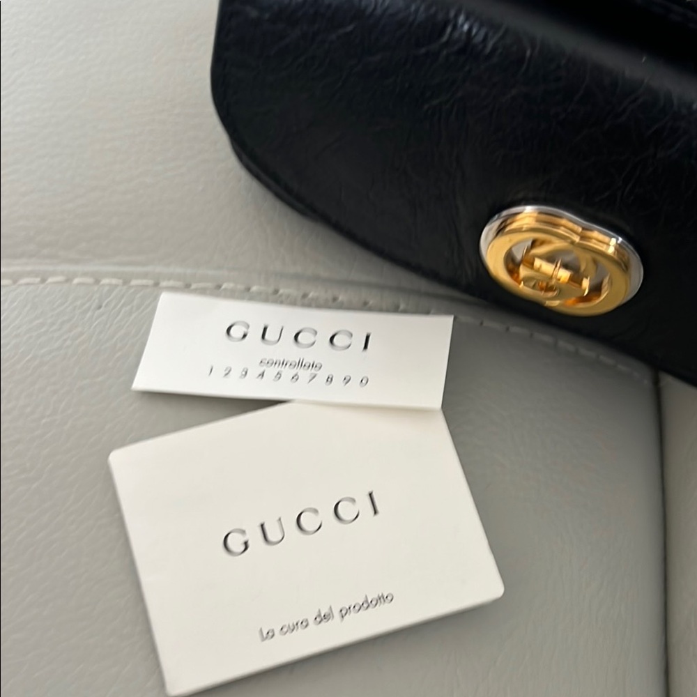 Gucci Black Mini Bag with Gold Accents - Picture 3 of 6